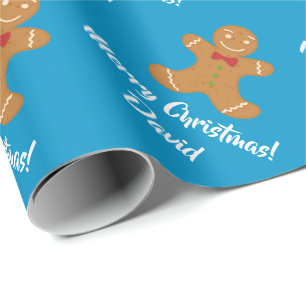Papier Cadeau Pain d'épices de Noël Homme enveloppant du papie