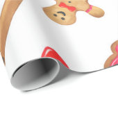 Papier Cadeau Pain d'épices Garçon cadeau de Noël (Coin rond)