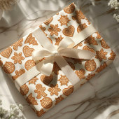 Papier Cadeau Pain d'épices Homme Cookies Noël mignon