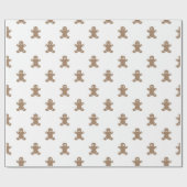 Papier Cadeau Pain d'épices homme Noël (Plat)