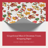Papier Cadeau Pain d'épices Homme & Traitements de Noël Envelopp