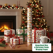 Papier Cadeau Pain d'épices Homme & Traitements de Noël Envelopp