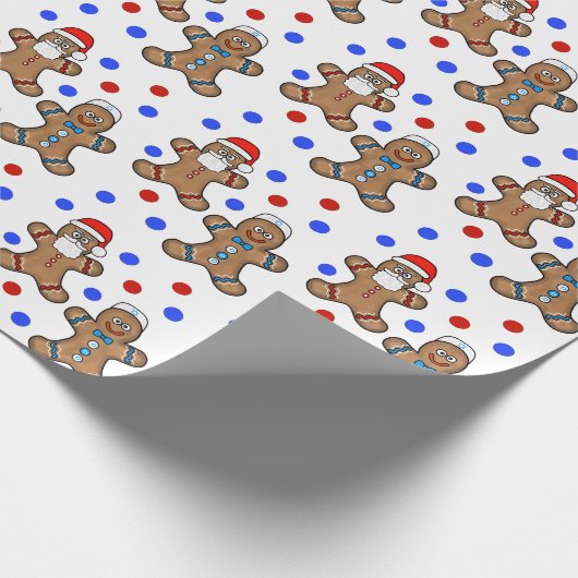 Papier Cadeau Pain d'épices juif et Père Noël Hommes enveloppant (Coin)