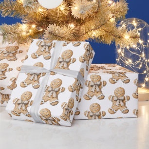 Papier Cadeau Pain d'épices Noël