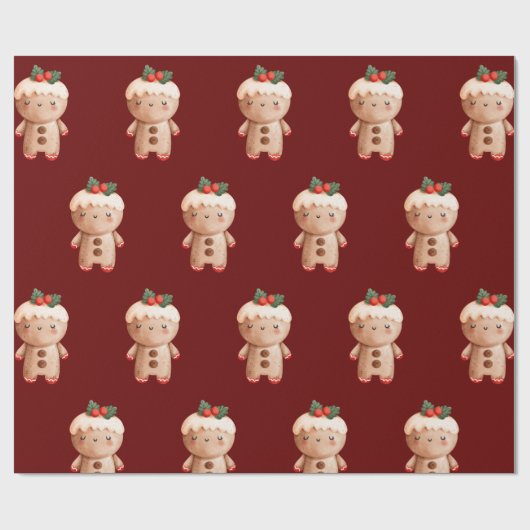 Papier Cadeau Pain d'épices Noël Noël Noël Noël Noël Noël Noël C (Plat)