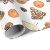 Papier Cadeau Pain d'épices Parfum de Noël (Coin rond)