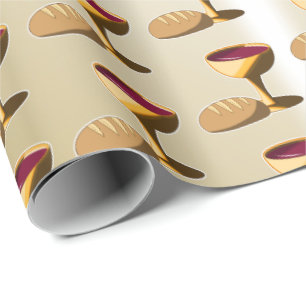 Papier Cadeau Pain et vin La Dernière communion de Pâques