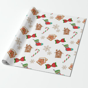 Papier Cadeau Pains d'épice de Noël