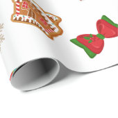 Papier Cadeau Pains d'épice de Noël (Coin rond)