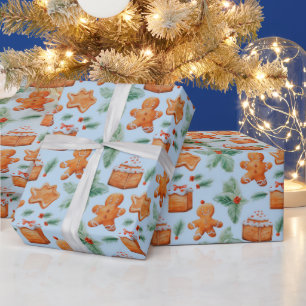 Papier Cadeau Pains d'épices Décoration de Noël Moderne Christma