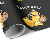 Papier Cadeau Paintball Funny Paint Pun Dark BG (Coin rond)