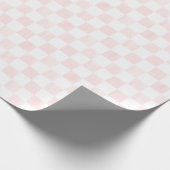 Papier Cadeau Painted Pink and White Check Checkerboard Pattern (Coin)