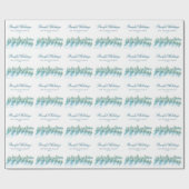 Papier Cadeau Paisible Forêt d'hiver Aquarelle Script Noël (Plat)