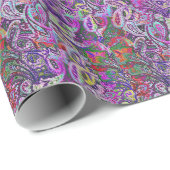 Papier Cadeau Paisley 4 (Coin rond)
