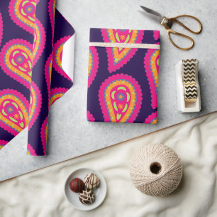 Papier Cadeau Paisley coloré