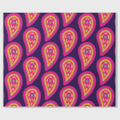 Papier Cadeau Paisley coloré (Plat)