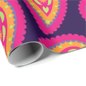 Papier Cadeau Paisley coloré (Coin rond)