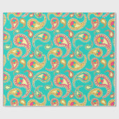 Papier Cadeau Paisley coloré (Plat)