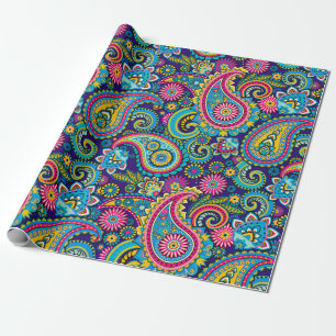 Papier Cadeau Paisley couleur Muti