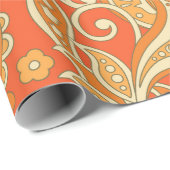 Papier Cadeau Paisley Floral ethnique sans couture Motif. Arabe (Coin rond)