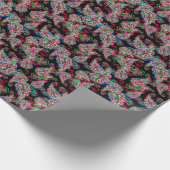 Papier Cadeau Paisley Floral Pattern, Ethnic Arrière - plan. (Coin)