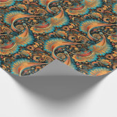 Papier Cadeau Paisley Golden Flower Abstrait Motif 11 (Coin)