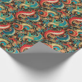 Papier Cadeau Paisley Golden Flower Abstrait Motif 8 (Coin)