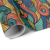 Papier Cadeau Paisley haché (Coin rond)