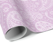 Papier Cadeau Paisley lilas floral (Coin rond)