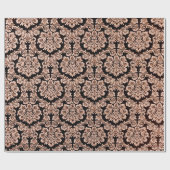 Papier Cadeau paisley motif sur marine (Plat)