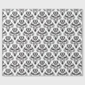 PAPIER CADEAU PAISLEY NOIR ET BLANC (Plat)