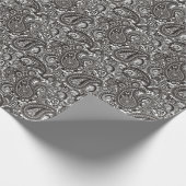 Papier Cadeau Paisley noir et blanc (Coin)