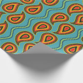 Papier Cadeau Paisley pattern,ornamental fabric texture indian s (Coin)