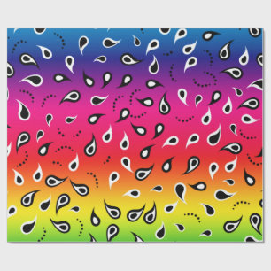 Papier Cadeau Paisley Rainbow