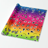 Papier Cadeau Paisley Rainbow (Déroulé)