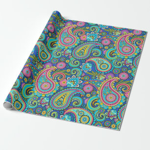 Papier Cadeau Paisley rose