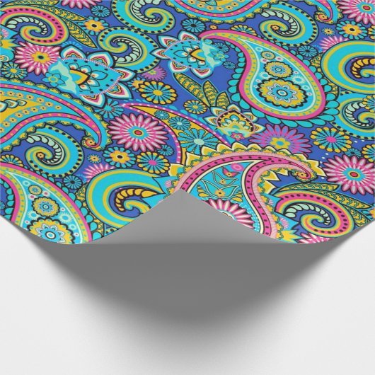 Papier Cadeau Paisley rose (Coin)