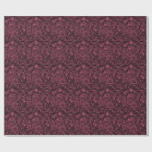 Papier Cadeau Paisley rose Floral sur Arrière - plan noir (Plat)