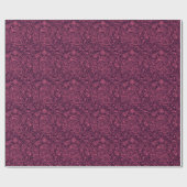 Papier Cadeau Paisley rose Floral sur Arrière - plan pourpre (Plat)
