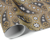 Papier Cadeau Paisley Stars (Coin rond)