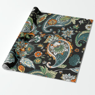 Papier Cadeau Paisley. Un motif sans faille basé sur la traditio