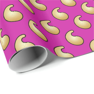 Papier Cadeau Paisley violet royal