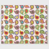 Papier Cadeau Paisleys atomiques (Plat)