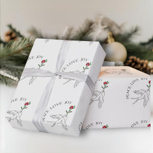 Papier Cadeau PAIX AIMER JOIE Noël Snowbird