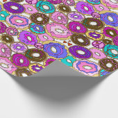 Papier Cadeau Paix Amour et Donuts (Coin)