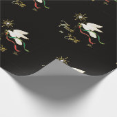 Papier Cadeau Paix de propagation de colombe de blanc sur terre (Coin)