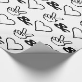 Papier Cadeau Paix et amour (Coin)