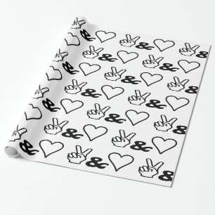 Papier Cadeau Paix et amour