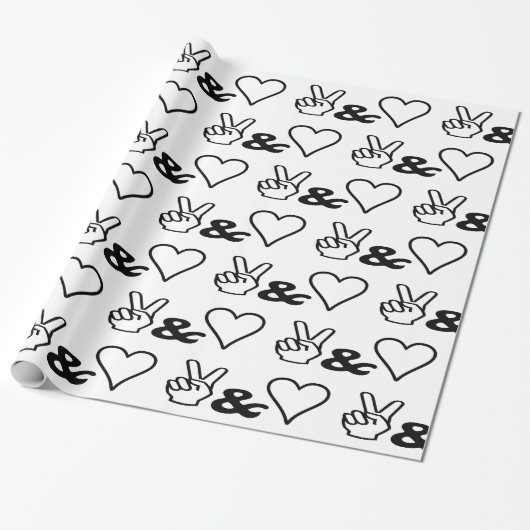 Papier Cadeau Paix et amour (Déroulé)