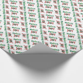 Papier Cadeau Paix et Joie Texte Enveloppe Cadeau (Coin)